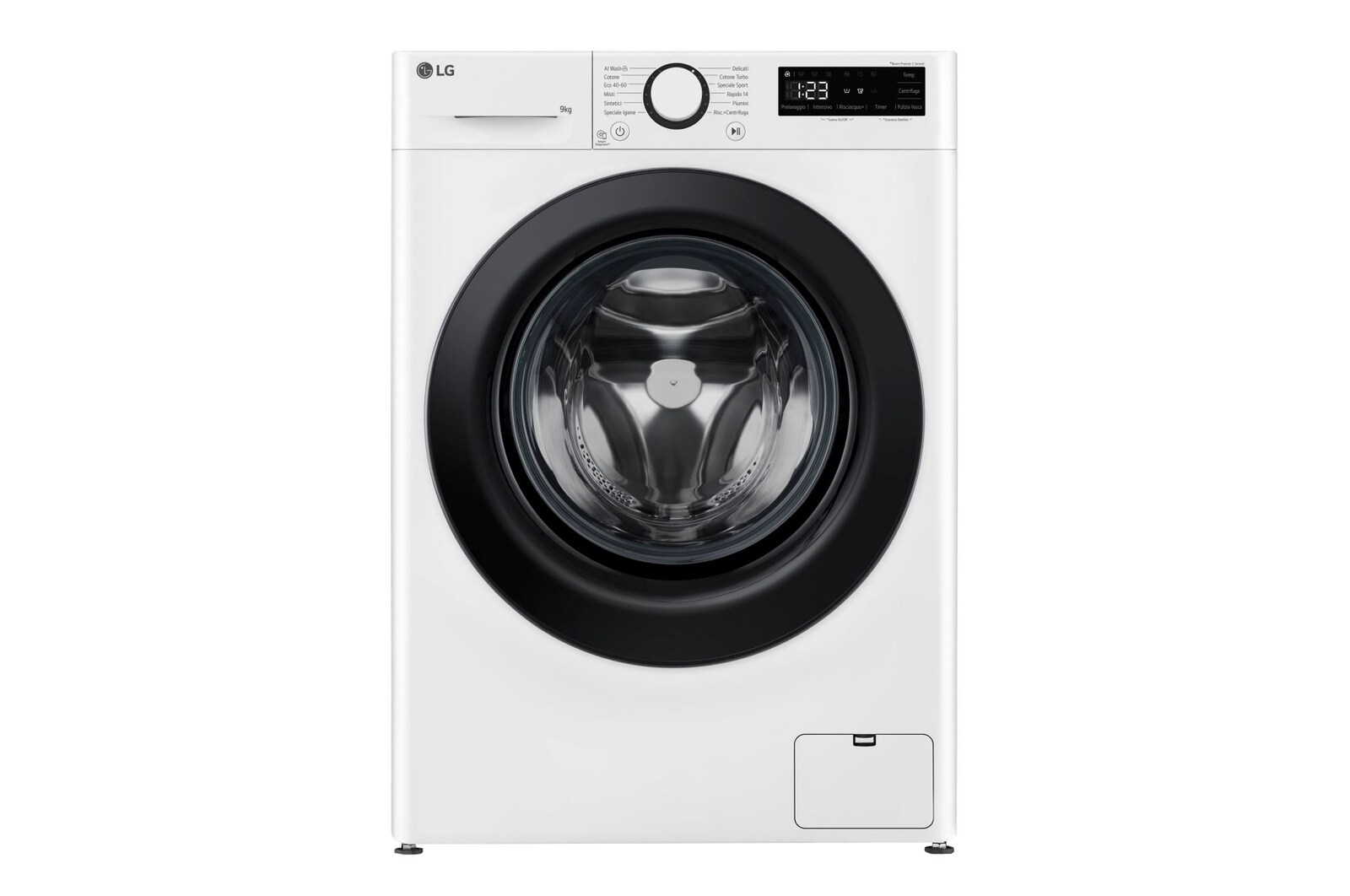 LG Lavatrice 9kg AI DD™ | Serie R3 Classe A-10% | 1400 giri, Lavaggio con AI, Smart Diagnosis, Motore Direct Drive | White, F4R3009NNWB.ABWQPIS