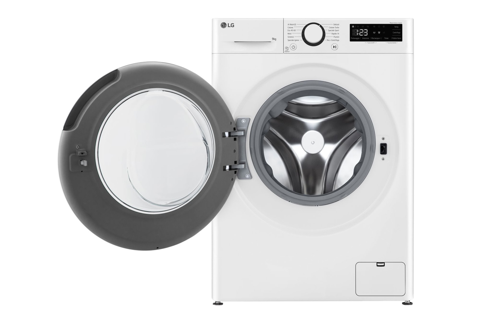LG Offerta Kit Esclusivo: Lavatrice 9kg AI DD™ Serie R3 Classe A-10% + Asciugatrice 9kg Pompa di calore DUAL Inverter classe A+++, F4R3009NNWB.RH90V9
