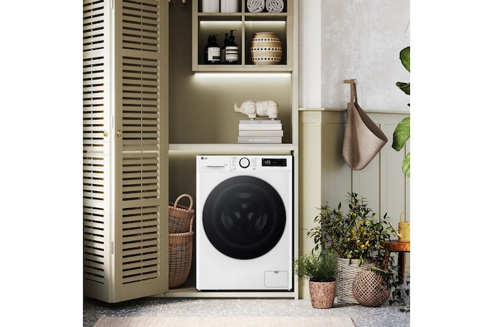 Immagine ambientata con la lavatrice installata in casa