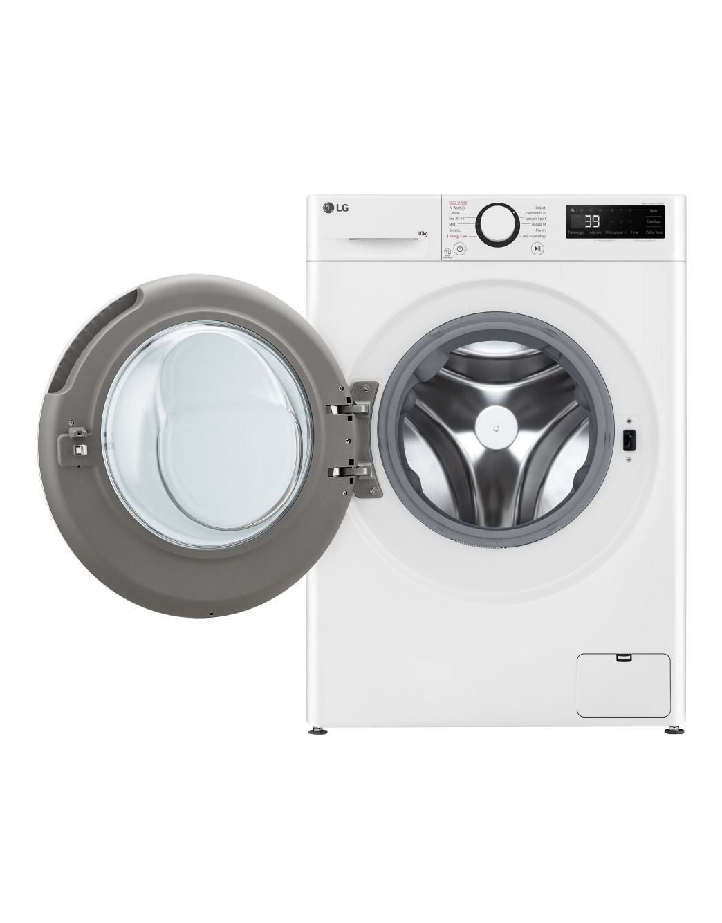 Lavatrice LG F4WR6010A1W Serie 600, Carica Frontale 10 Kg, 1400 Giri, AI Direct Drive, TurboWash 360°, Vapore, Bianca