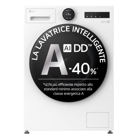 LG F4X7009TWB Lavatrice Carica Frontale 9 KG 1400 Giri/min Classe A (Bianco)