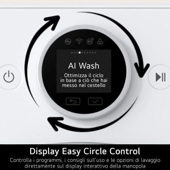 Display Easy Circle Control della Lavatrice LG F4X7013TBB