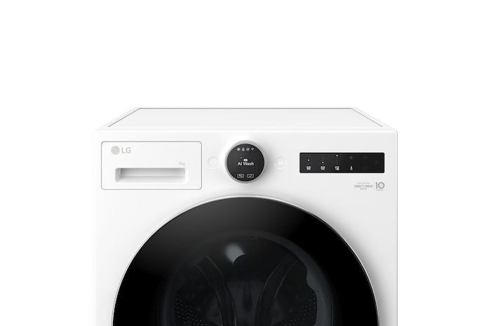 Dettaglio della parte superiore della lavatrice