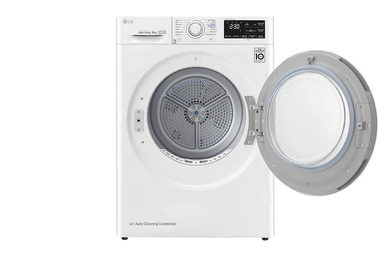 LG Asciugatrice 8kg Pompa di calore DUAL Inverter | Serie U2 Classe A+++ | Eco Hybrid, Condensatore autopulente, Wi-Fi, RC80U2AV4D