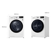 LG Asciugatrice 8kg Pompa di calore DUAL Inverter | Serie V9 Classe A+++ -10% | Eco Hybrid, Condensatore autopulente, Wi-Fi, RC80V9AV3W