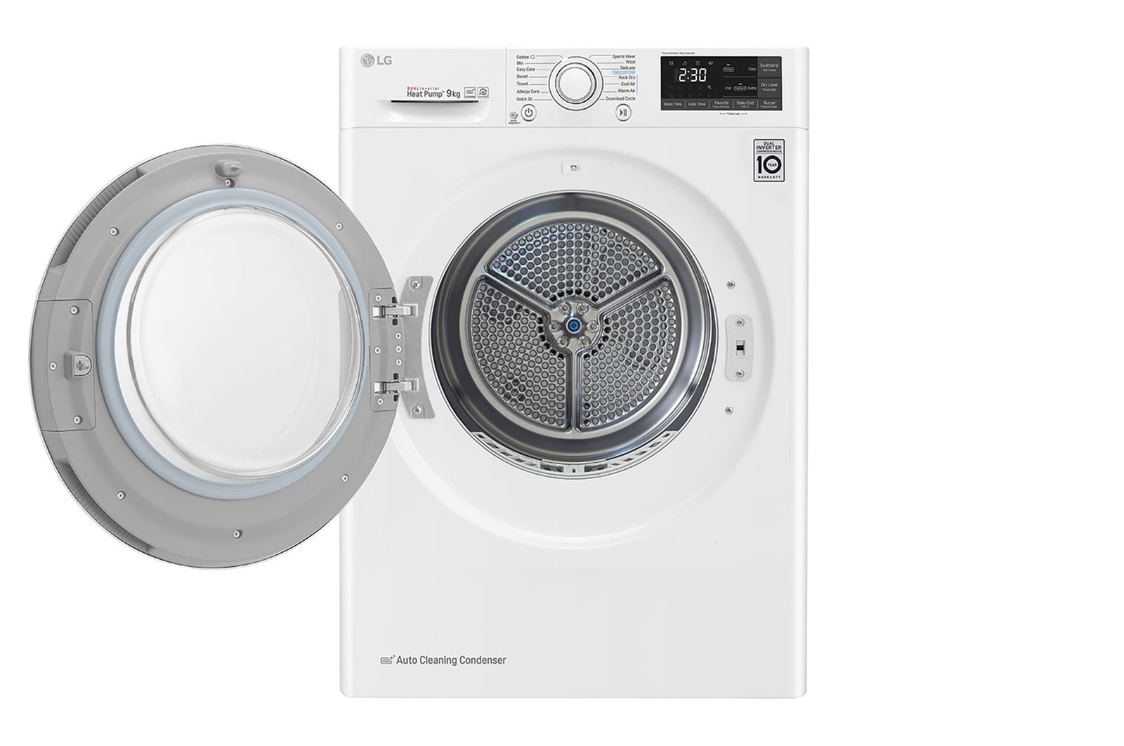 LG Asciugatrice Smart DUAL Inverter Heat Pump™ Eco Hybrid™ 9 Kg Classe energetica A+++, RC90U2AV4Q