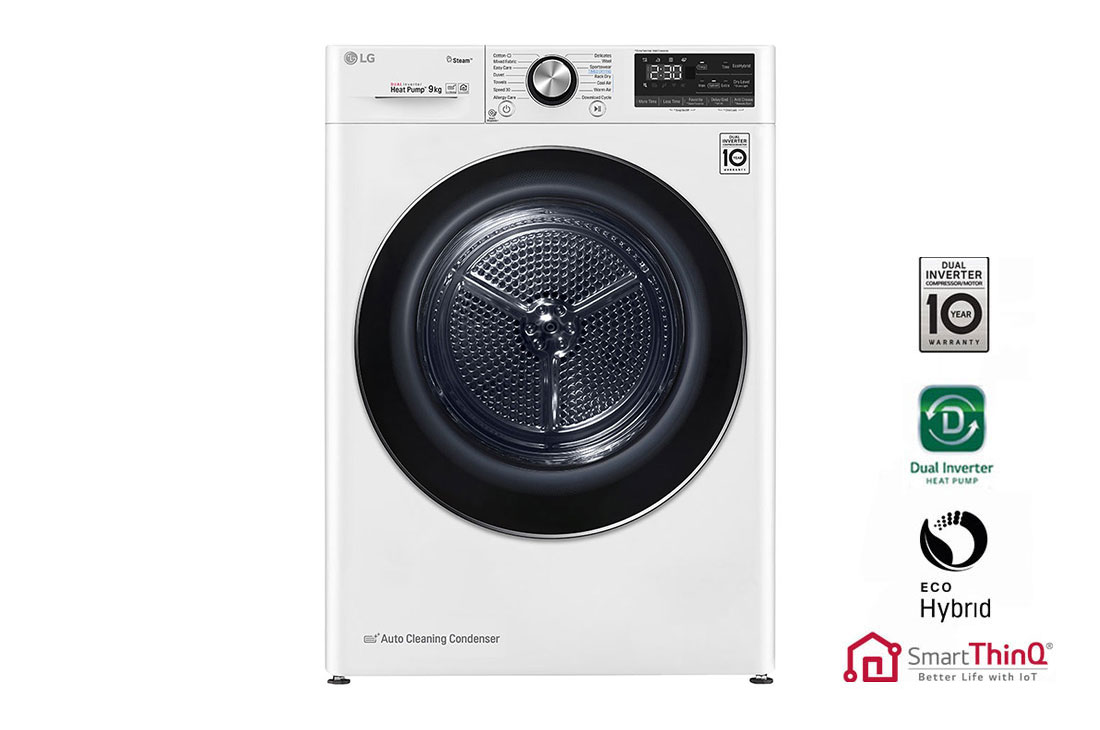 Foto frontale dell'asciugatrice LG RC90V9AV2W