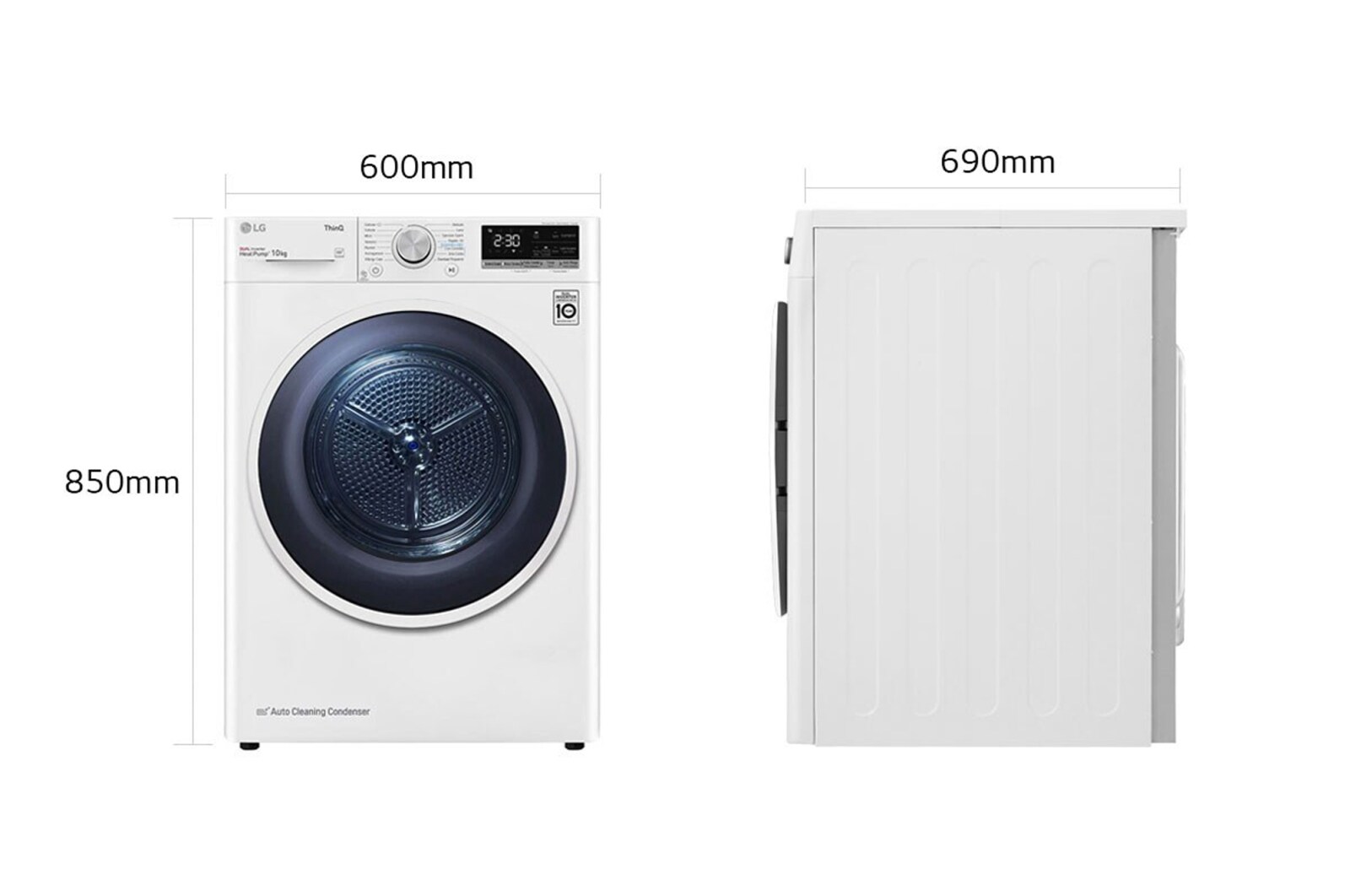LG Offerta Colonna Bucato Lavatrice 11kg AI DD™ Serie R7 Classe A-10% + Asciugatrice 10kg Serie V9 Classe A+++, F4R7511TSWB.RH10V9