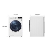 LG Offerta Colonna Bucato Lavatrice 11kg AI DD™ Serie R7 Classe A-10% + Asciugatrice 10kg Serie V9 Classe A+++, F4R7511TSWB.RH10V9