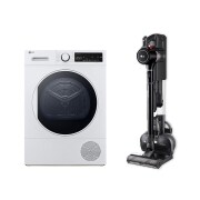 Vista frontale di OFFERTA Asciugatrice &#43; Aspirapolvere: Asciugatrice 8kg Pompa di calore &#43; CordZero™ A9K Ultra Kompressor™ 200 W, 120 min RH80M3AV6R.ULTRA1B