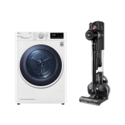 Vista frontale di OFFERTA Asciugatrice &#43; Aspirapolvere: Asciugatrice 8kg Pompa di calore DUAL Inverter &#43; Aspirapolvere CordZero™ A9K Ultra Kompressor™ 200 W, 120 min RH80V9AVHN.ULTRA1B