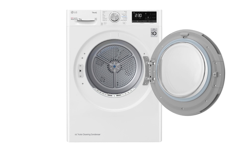 LG Asciugatrice 9kg Pompa di calore DUAL Inverter | Serie V5 Classe D | Eco Hybrid, Condensatore autopulente, Wi-Fi, RH90V5AV5N