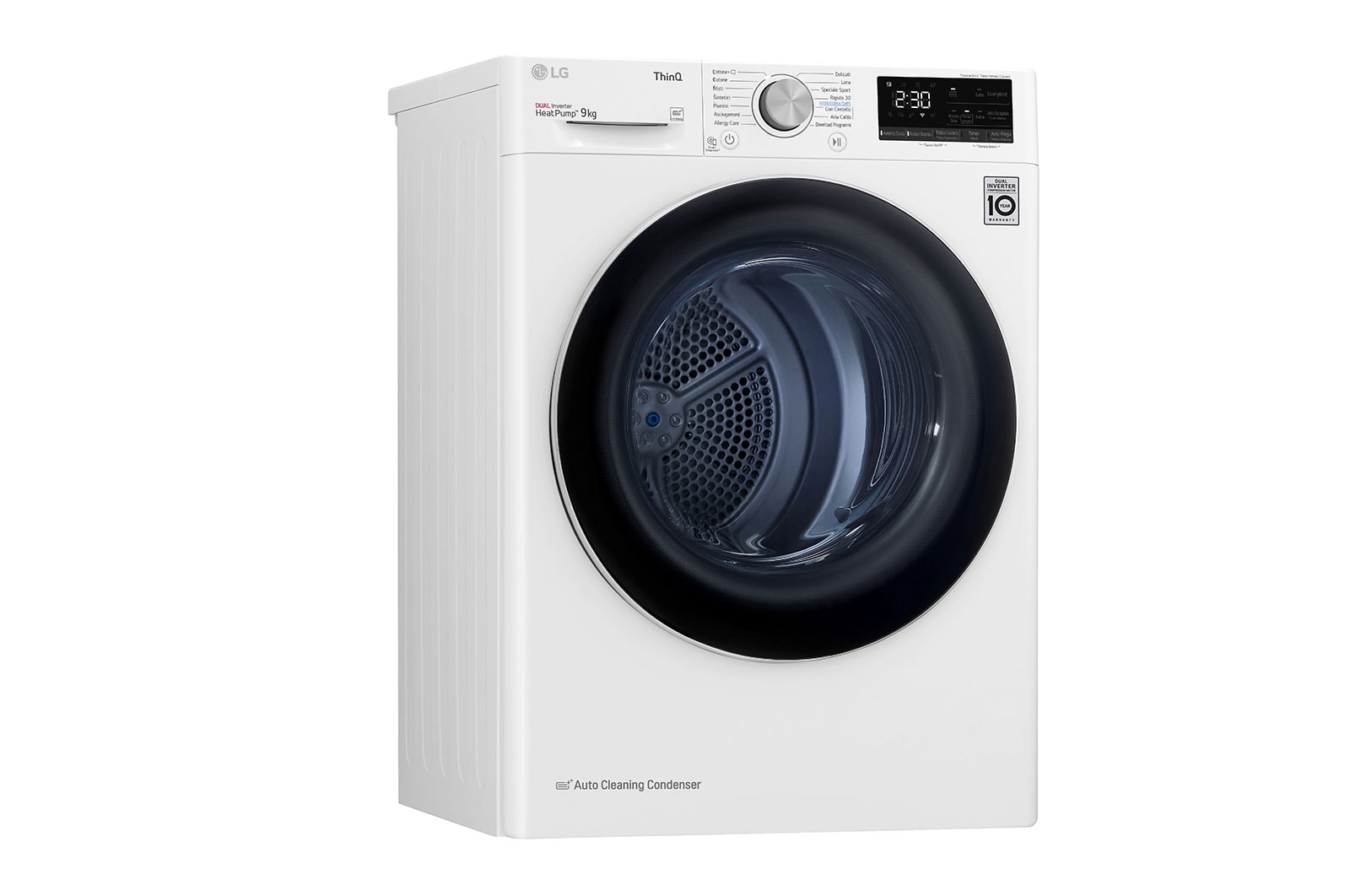 LG Asciugatrice 9kg Pompa di calore DUAL Inverter | Serie V5 Classe A++ | Eco Hybrid, Condensatore autopulente, Wi-Fi, RH90V5AV5N