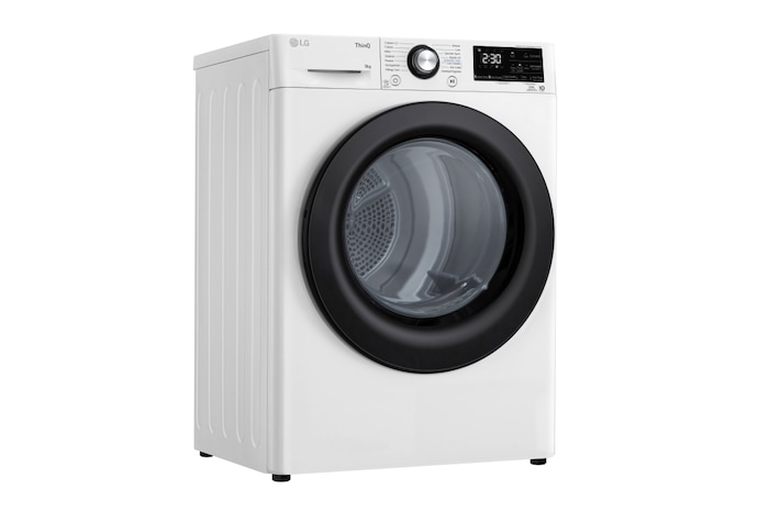 LG Asciugatrice 9kg Pompa di calore DUAL Inverter | Serie V9 Classe C | Eco Hybrid, Condensatore autopulente, Wi-Fi, RH90V9AVBN