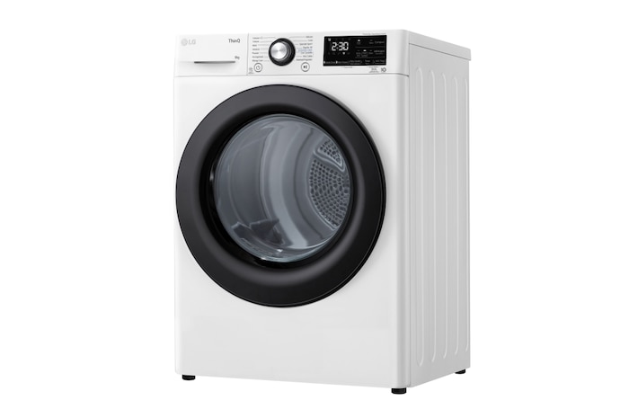 LG Asciugatrice 9kg Pompa di calore DUAL Inverter | Serie V9 Classe C | Eco Hybrid, Condensatore autopulente, Wi-Fi, RH90V9AVBN