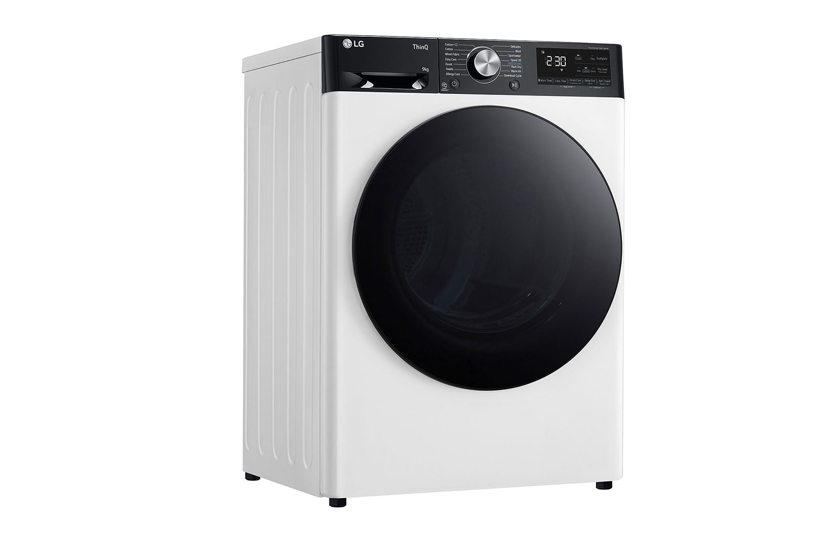 LG Asciugatrice 9kg Pompa di calore DUAL Inverter | Serie V9 Classe A+++ | Eco Hybrid, Condensatore autopulente, Wi-Fi, RH90V9LVEN