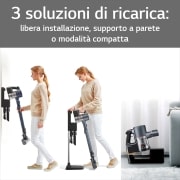 LG CordZero™ A9K Ultra | Aspirapolvere Kompressor™ 200 W, 120 min | 4 spazzole + 4 accessori, Wi-Fi | Viola, A9K-ULTRA1V