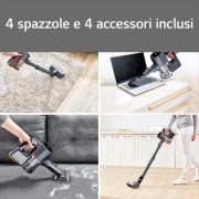 LG Aspirapolvere Senza Fili CordZero™ 200W 4 spazzole 4 accessori Argento, A9K-ULTRA1V