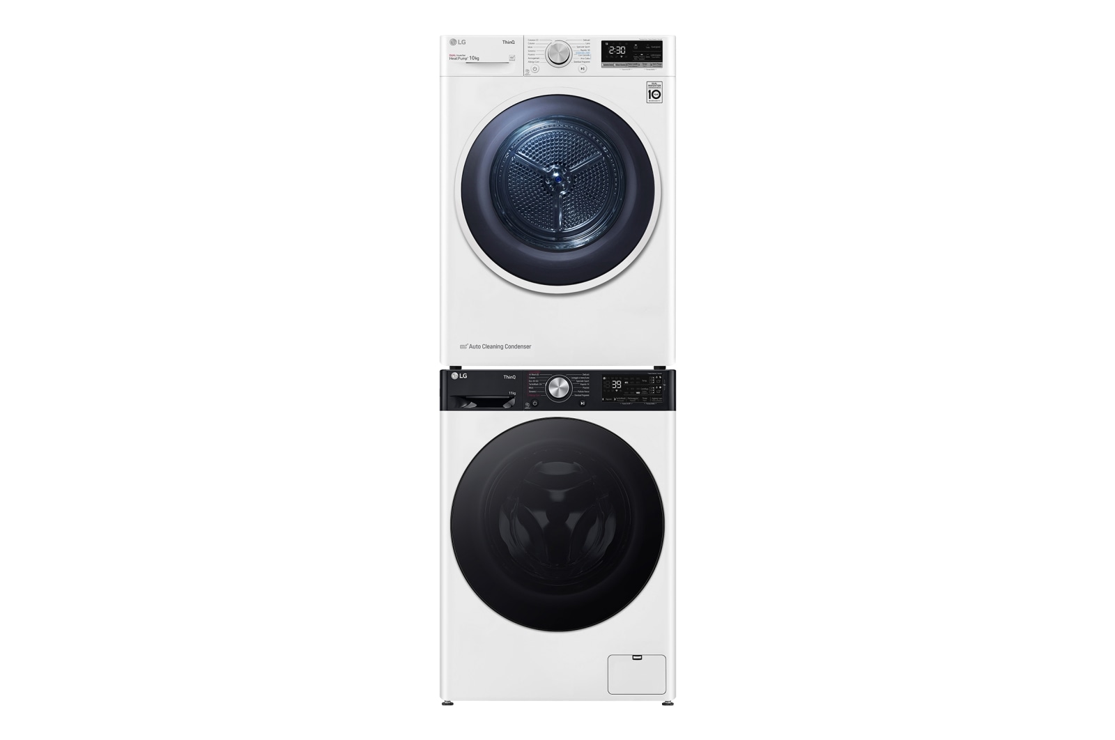 Vista frontale di Offerta Colonna Bucato Lavatrice 11kg AI DD™ Serie R7 Classe A-10% &#43; Asciugatrice 10kg Serie V9 Classe A&#43;&#43;&#43; F4R7511TSWB.RH10V9