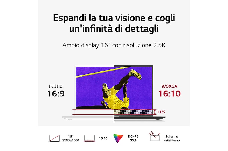 LG gram 16Z90R | Notebook Ultraleggero con Windows 11 Pro + LG UltraWide | Monitor 29'' Serie WQ600, 16Z90R.29WQ600