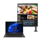 LG gram 16Z90R | Notebook Ultraleggero con Windows 11 Pro + LG DualUp | Monitor 28'' Serie MQ780, 16Z90R.28MQ780