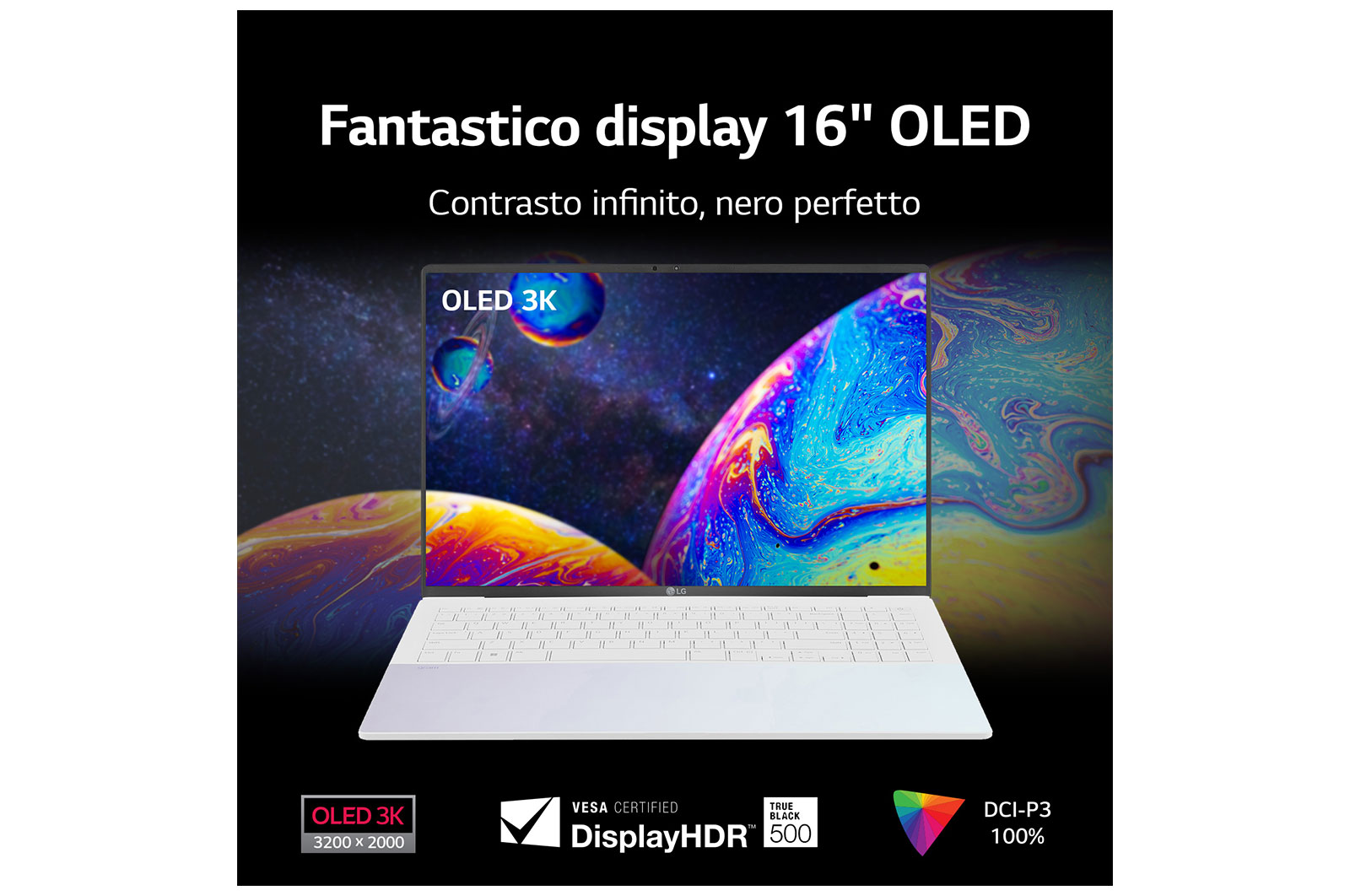 LG Notebook gram Style | 16" OLED, Windows 11 Home | Design iridescente, Intel® Core™ i7, 16GB RAM, SSD 512GB, 16Z90RS-G.AA74D