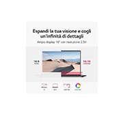 LG gram 16ZB90R | Notebook Ultraleggero con Windows 11 Home | 16", Intel® Core™ i5, 16GB RAM, SSD 512GB, Obsidian Black, 16ZB90R-G.AA55D