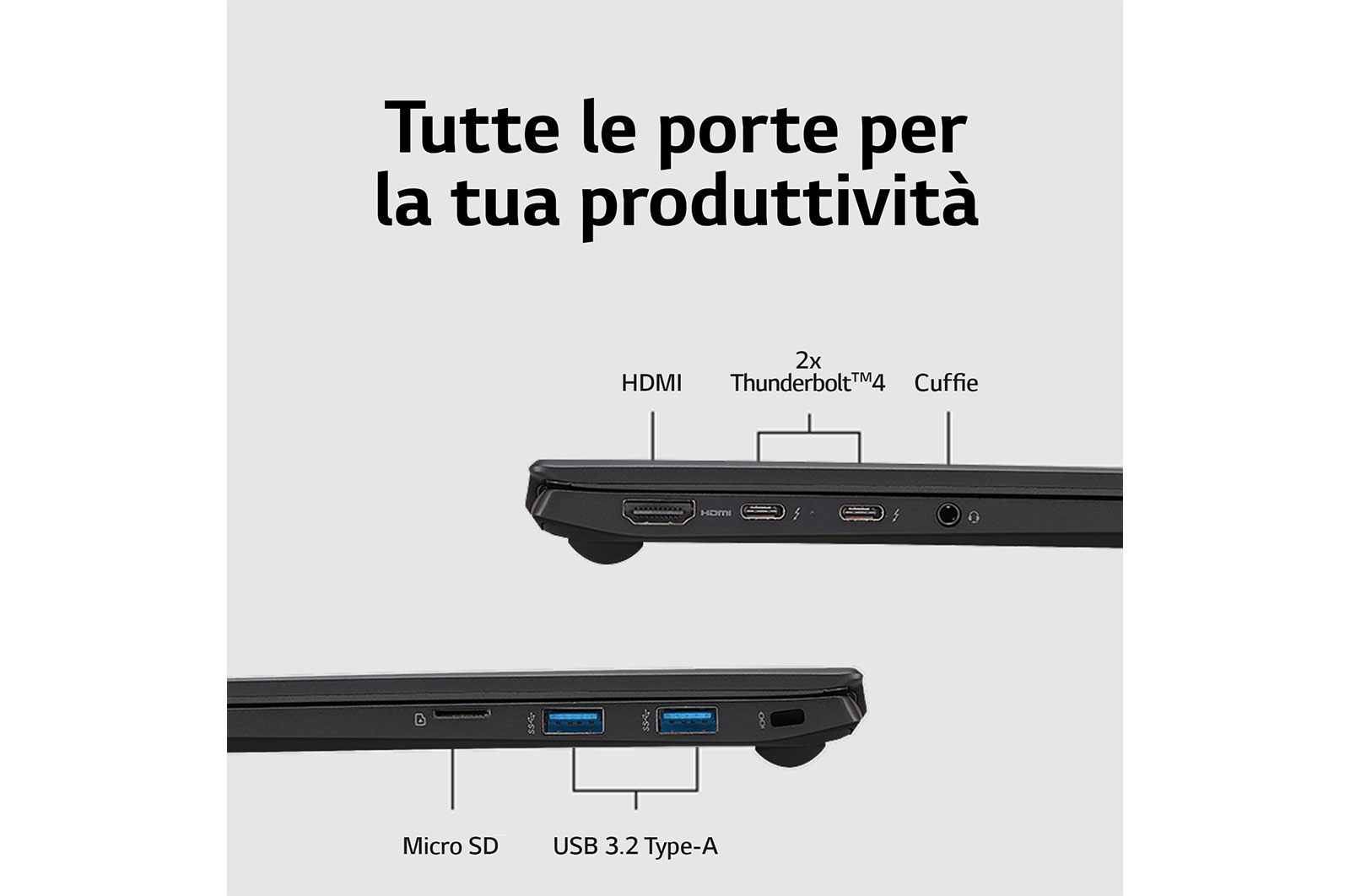 LG gram 17Z90R | Notebook Ultraleggero con Windows 11 Home e GPU dedicata RTX 3050 | 17'', Intel® Core™ i7, 16GB RAM, SSD 1TB, Obsidian Black, 17Z90R-E.AA78D