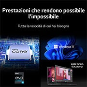 LG gram 17Z90R | Notebook Ultraleggero con Windows 11 Home e GPU dedicata RTX 3050 | 17'', Intel® Core™ i7, 16GB RAM, SSD 1TB, Obsidian Black, 17Z90R-E.AA78D