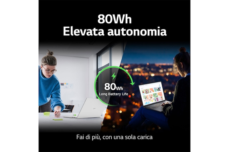 LG gram 17Z90R | Notebook Ultraleggero con Windows 11 Home | 17", Intel® Core™ i7, 16GB RAM, SSD 512GB, Obsidian Black, 17Z90R-G.AA75D