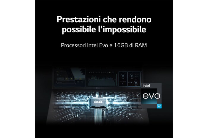 LG Notebook gram 17" | Windows 11 Home | i7, 16GB RAM, 512GB SSD, Grigio, 17ZB90R-G