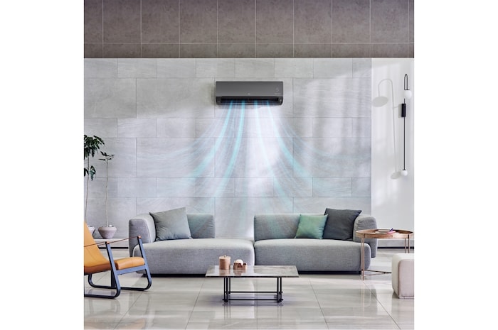 LG Condizionatore monosplit ARTCOOL Mirror | 12000 BTU | Pannello a specchio, UVnano, Ionizzatore, Filtro allergeni, AC12BK