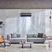 LG Condizionatore monosplit ARTCOOL Mirror | 12000 BTU | Pannello a specchio, UVnano, Ionizzatore, Filtro allergeni, AC12BK