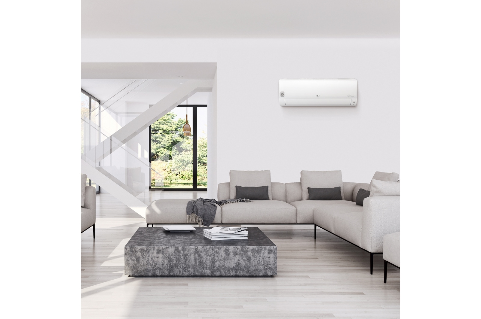 LG DUALCOOL Deluxe Climatizzatore Inverter 9000 BTU, UVnano™, Riscaldamento, Wi-Fi ThinQ®, DC09RK