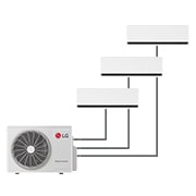 Vista frontale di Condizionatore multisplit DUALCOOL Deluxe AI Air | 9000+9000+12000 BTU 3S1DLX9912.MULT