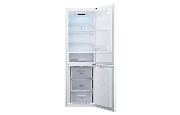 LG Frigorifero Combinato Total No Frost in  con 20% di risparmio energetico e Compressore LG. Colore White., GBB539SWCWS