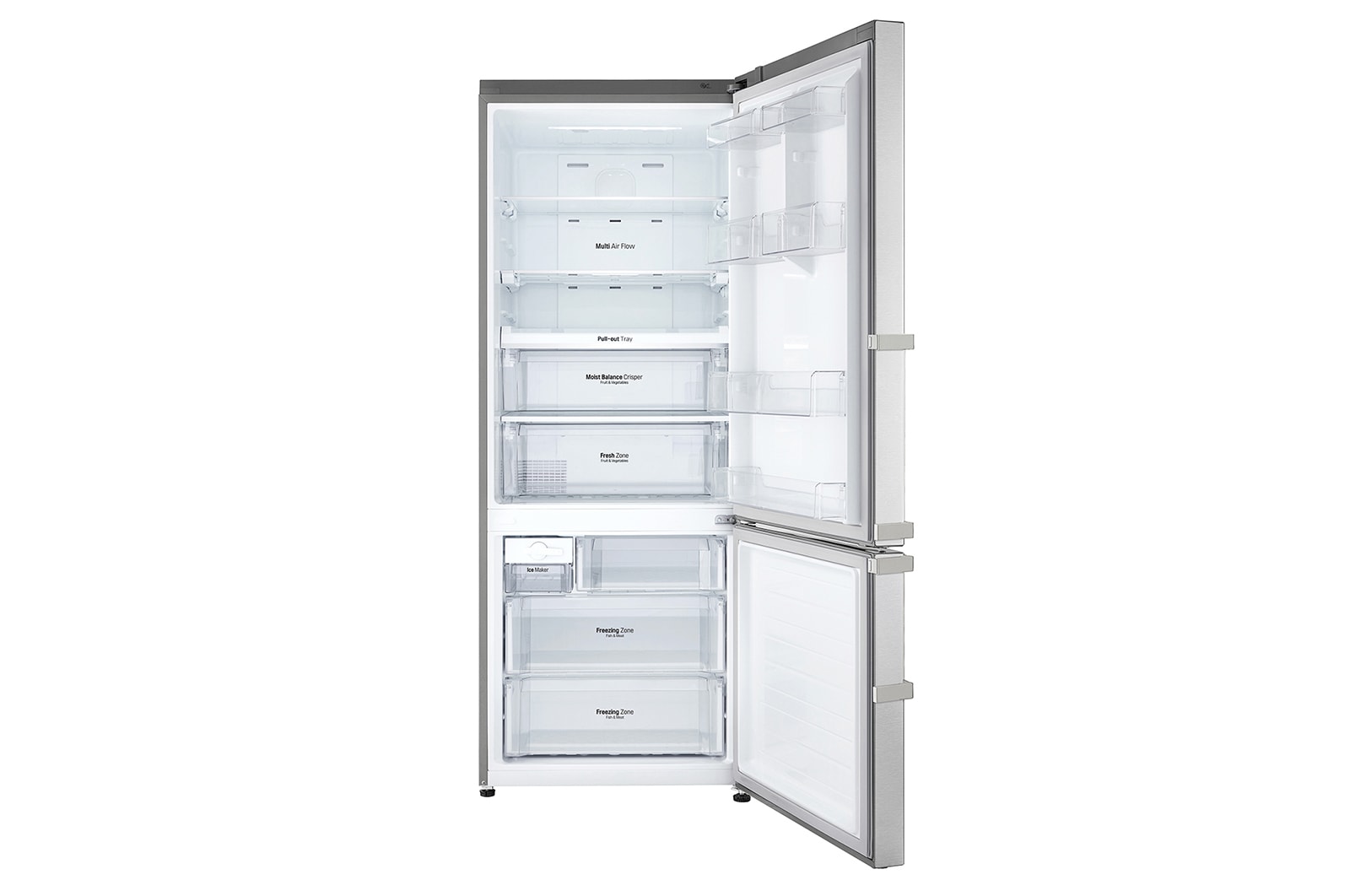 LG Frigorifero Combinato Largo 70  Maniglie a barra Display esterno LED , GBB548NSQFE