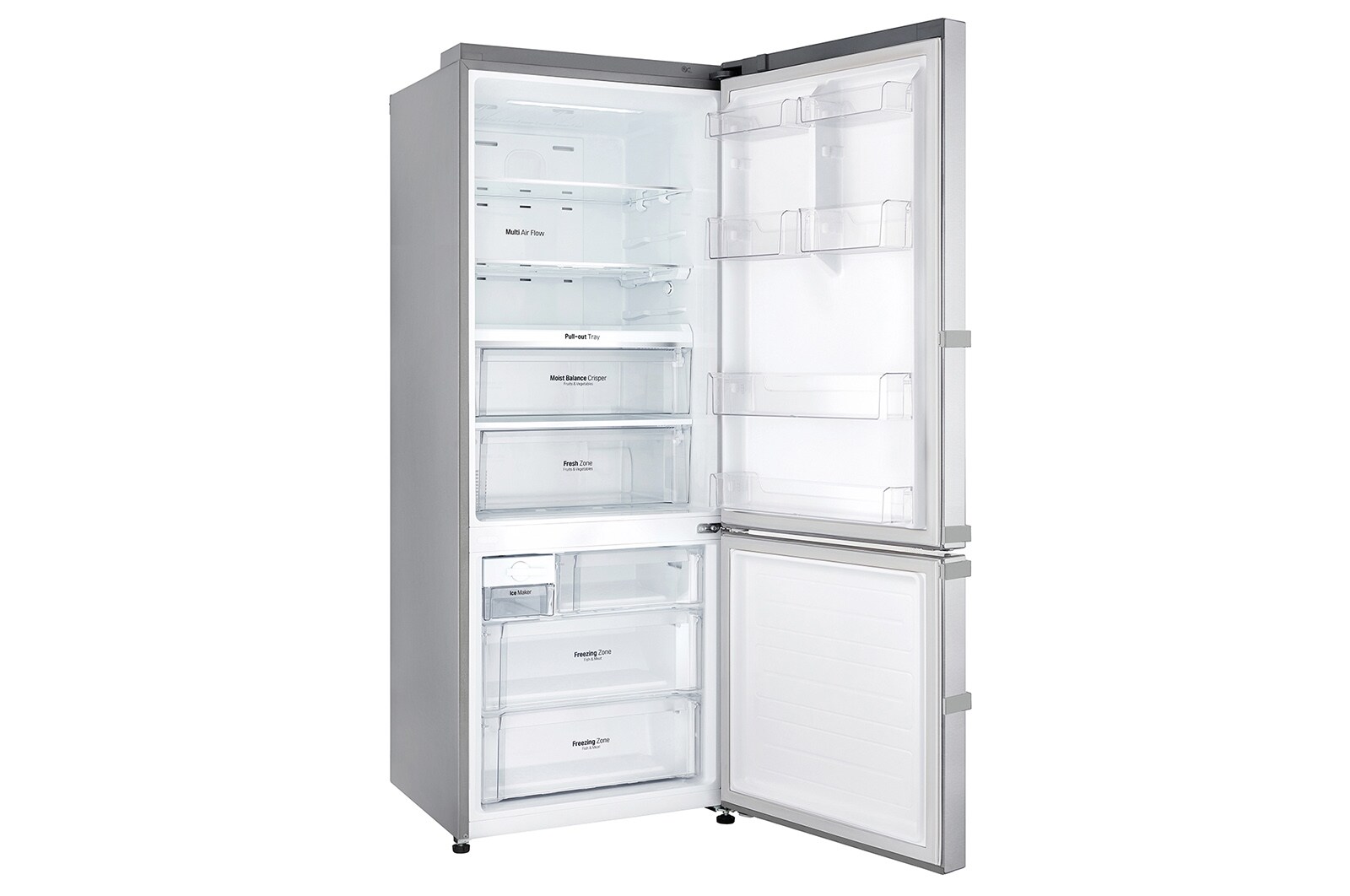 LG Frigorifero Combinato Largo 70  Maniglie a barra Display esterno LED , GBB548NSQFE