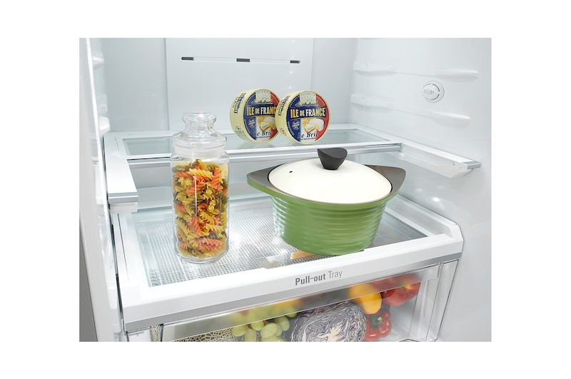 LG Frigorifero Combinato Largo 70  Maniglie esterne a barra Display esterno LED, GBB548NSQZB