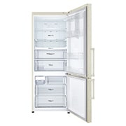 LG Frigorifero Combinato Largo 70  Maniglie a barra Display esterno LED Color Sabbia effetto marmorizzato, GBB548SEQZB