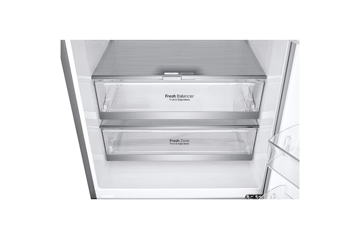 LG Frigorifero combinato 70cm | Classe E, 462L | Wi-Fi, Door & Linear Cooling, Fresh Balancer, No frost | Inox , GBB567PZCMB