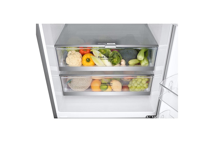 LG Frigorifero combinato 70cm | Classe E, 462L | Wi-Fi, Door & Linear Cooling, Fresh Balancer, No frost | Inox , GBB567PZCMB