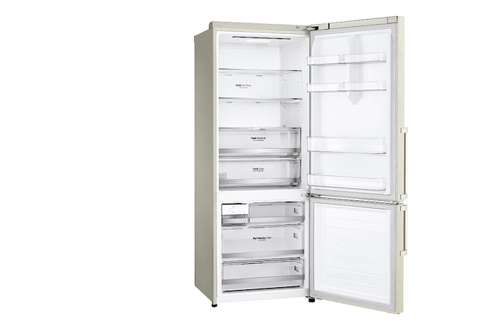 LG Frigorifero combinato 70cm | Classe E, 462L | Wi-Fi, Door & Linear Cooling, Fresh Balancer, No frost | Sabbia, GBB567SECMN
