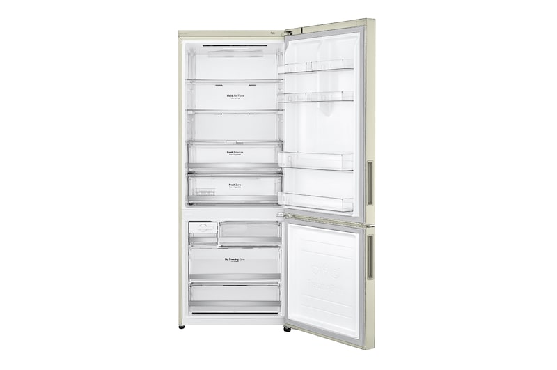 LG Frigorifero Smart Combinato Largo 70 Classe energetica E Maniglie integrate Display esterno LED, GBB567SECZN