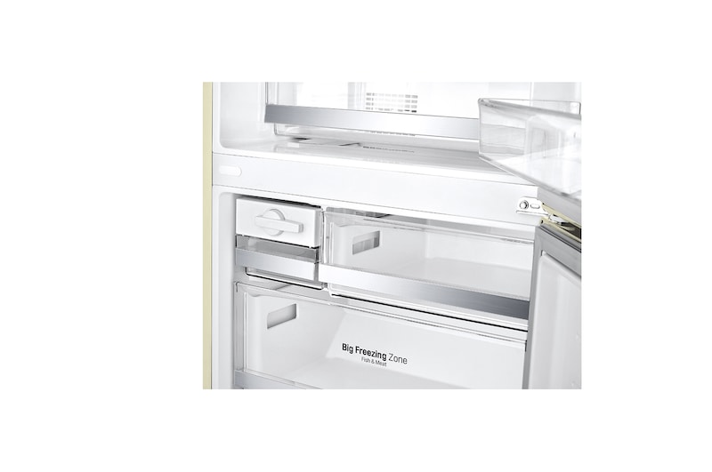 LG Frigorifero Smart Combinato Largo 70 Classe energetica E Maniglie integrate Display esterno LED, GBB567SECZN