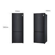 LG Frigorifero combinato 70cm | Classe E, 462L | Wi-Fi, Door & Linear Cooling, Fresh Balancer, No frost | Nero, GBB569MCAMN