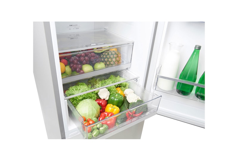 LG Frigorifero Combinato  Maniglie a barra Display interno LED , GBB59NSGFB