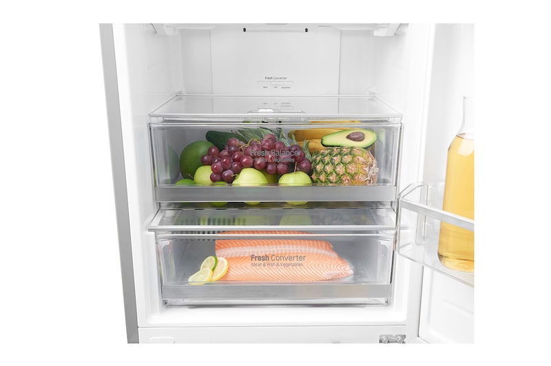 LG Frigorifero Combinato  Maniglie a barra Display interno LED , GBB59NSGFB