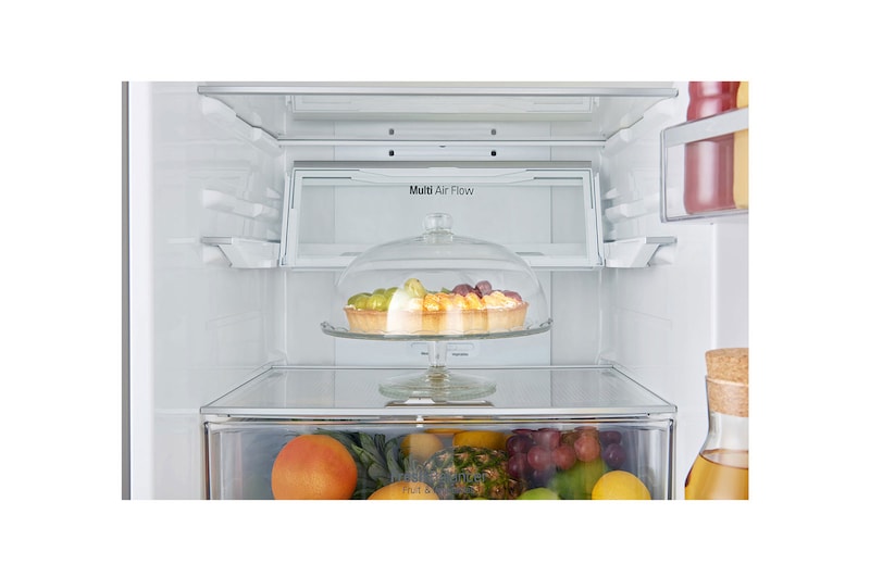 LG Frigorifero Combinato  Maniglie a barra Display interno LED , GBB59NSGFB