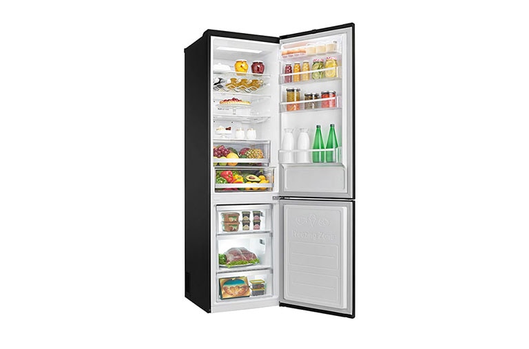 LG Frigorifero Combinato 10% Maniglie integrate Display esterno LED, GBB60BLFXS